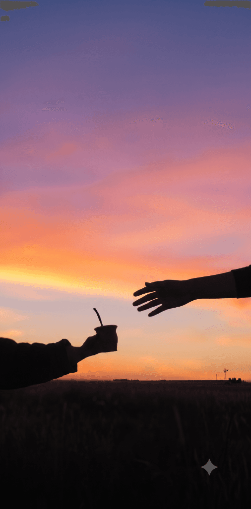 Mate al atardecer Celular